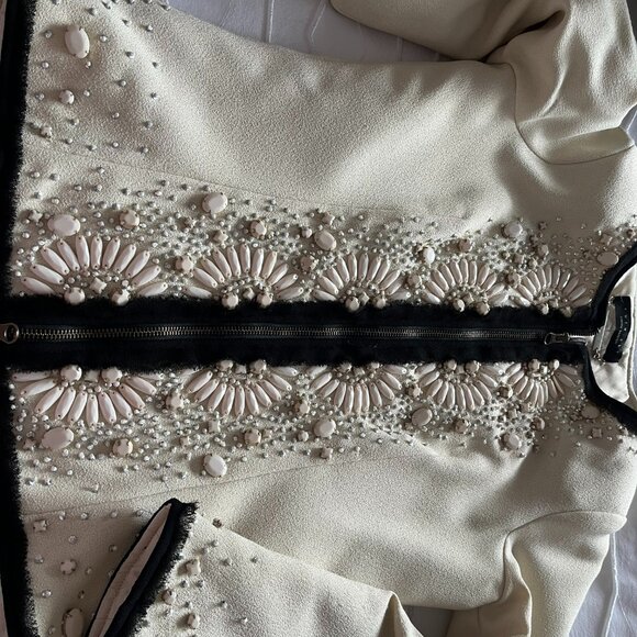 TWIN SET - BY SIMONE BARBIERI - EMBELLISHED WITH RHINESTONES & PEARLS-WORN ONC - Picture 7 of 10